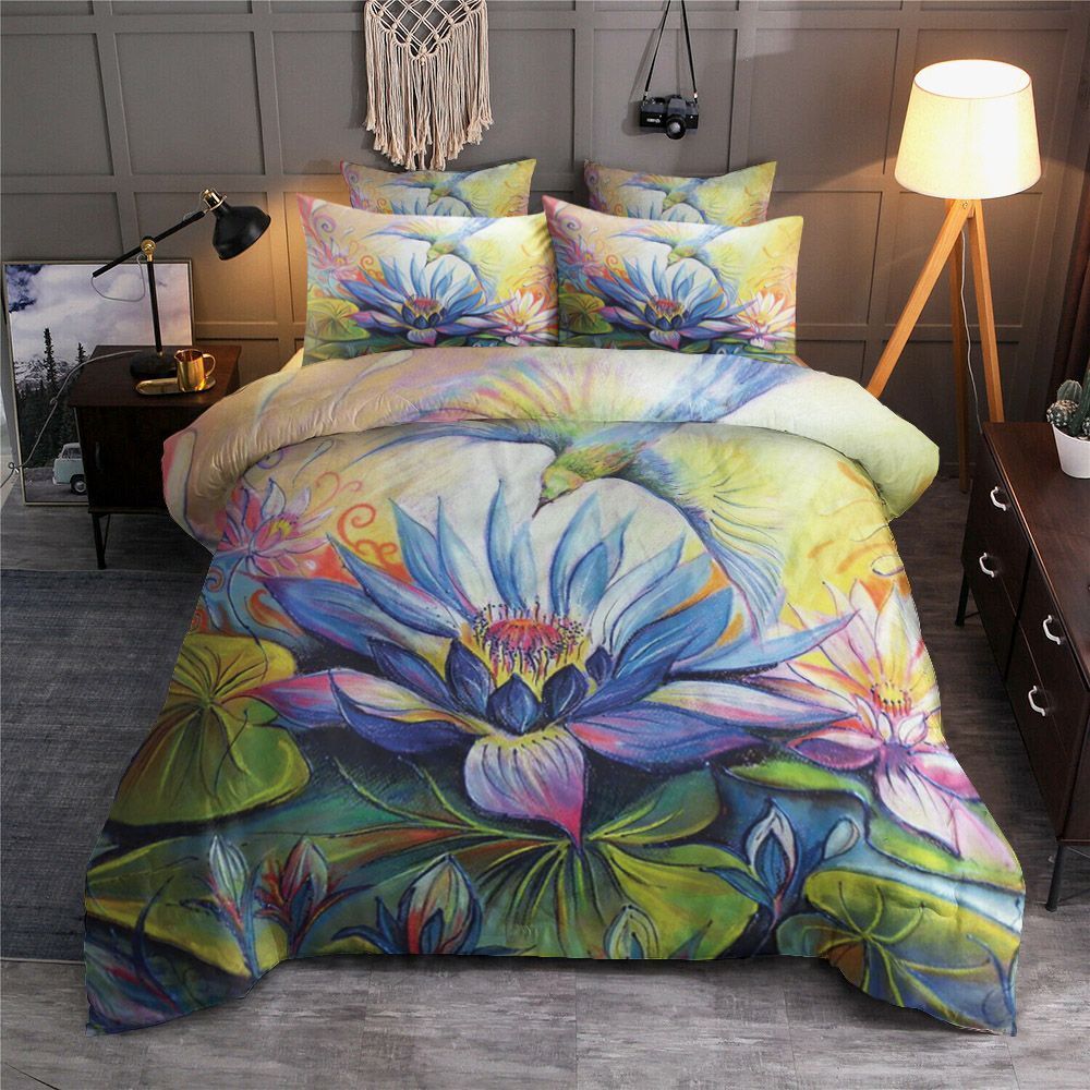Lotus Hummingbird Bedding Set