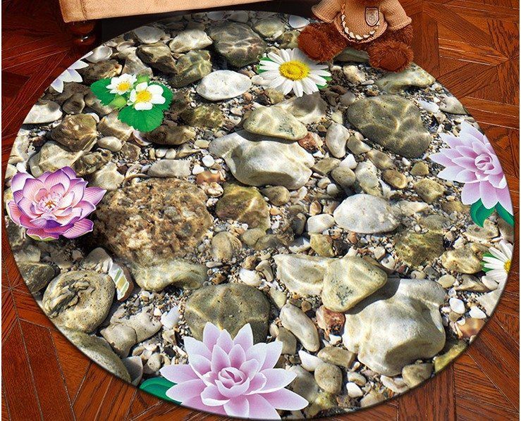 Lotus Stone Round Carpet