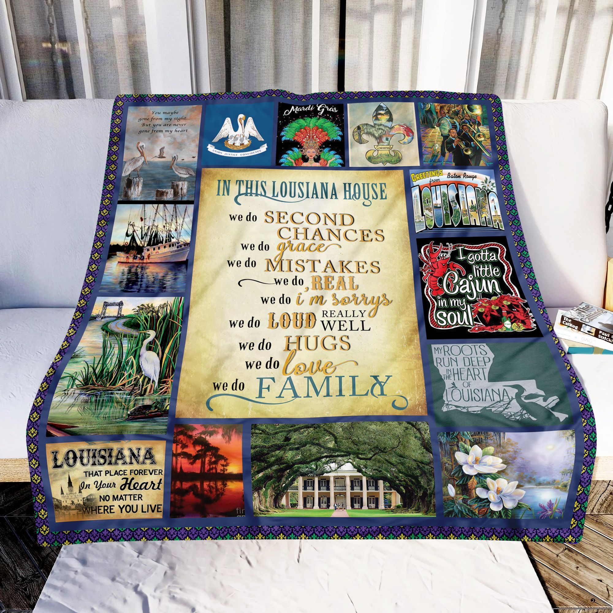 Louisiana Tapestry Wall Sherpa Fleece Blanket