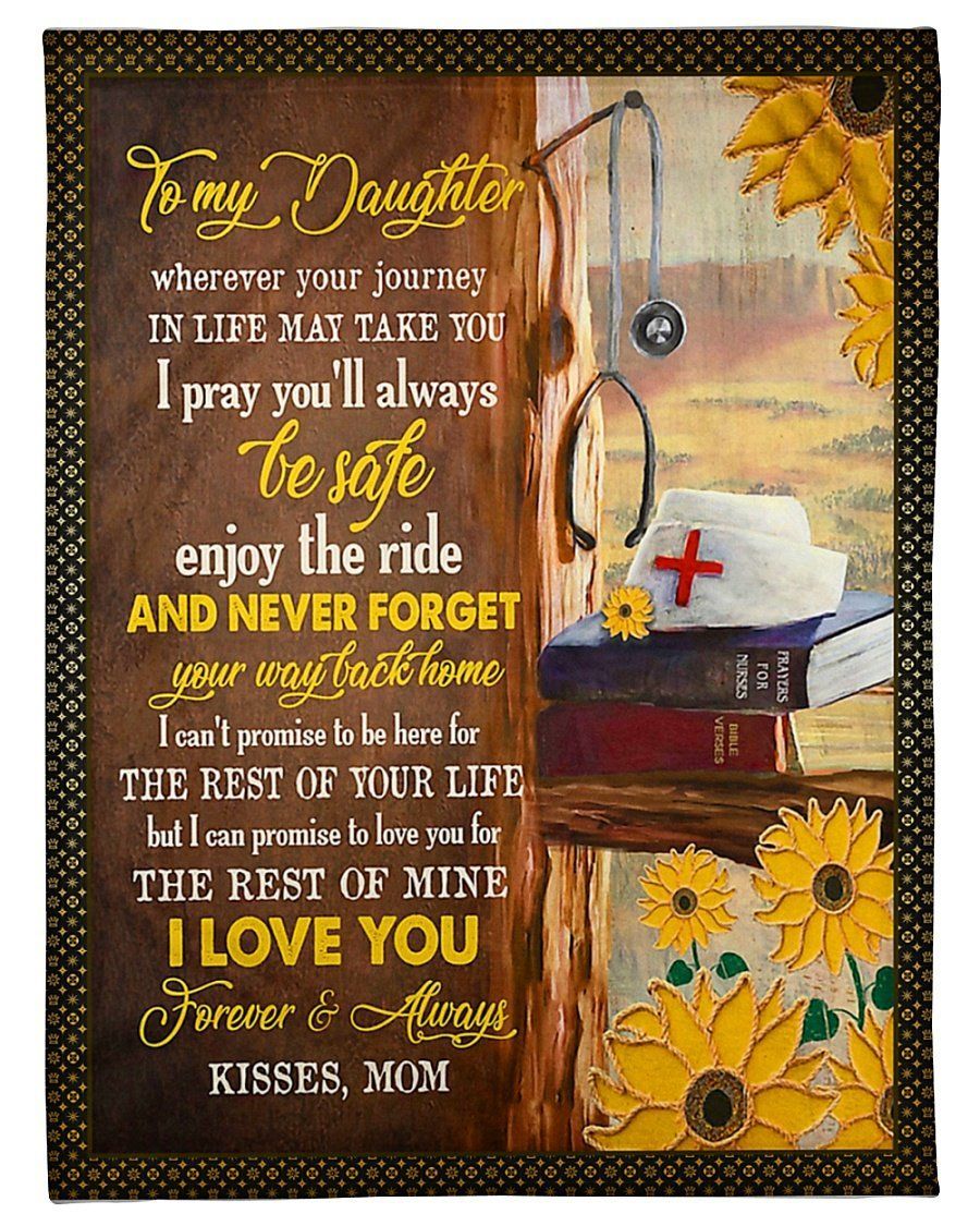 Love And Breathing Fleece Blanket To Daughter Fleece Blanket