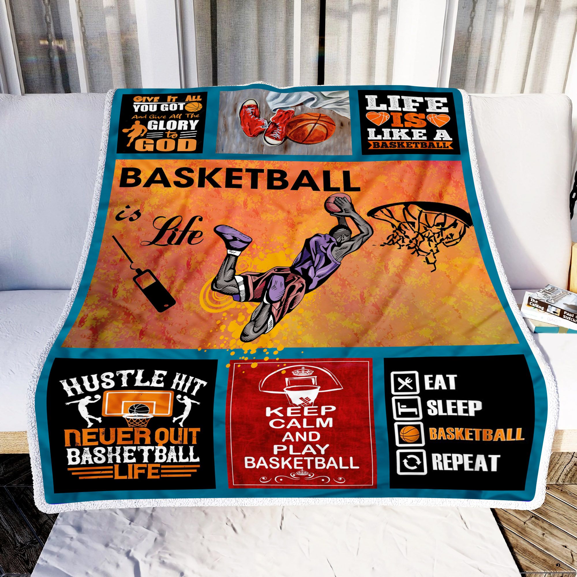Love Basketbal Fleece Blanket