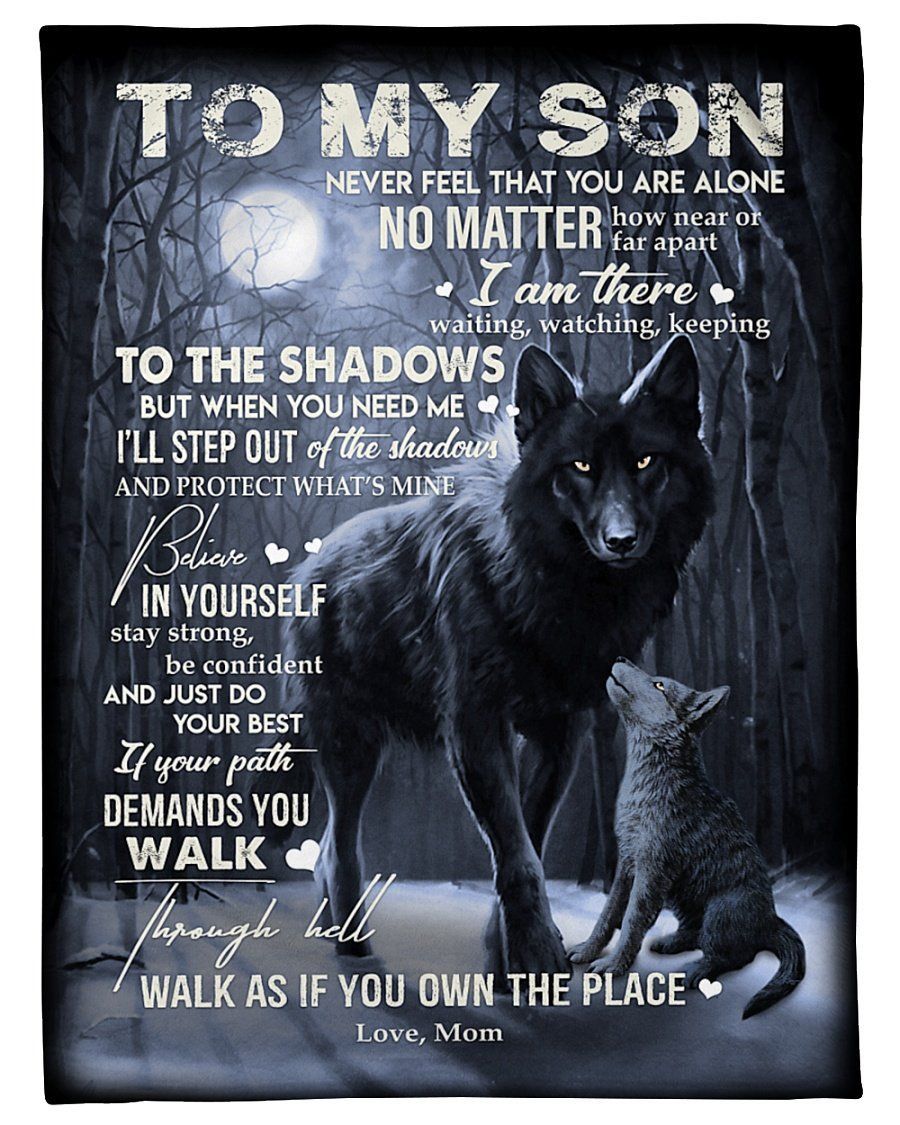 Love Between Wolf Mom And Son To The Shadows Fleece Blanket Fleece Blanket