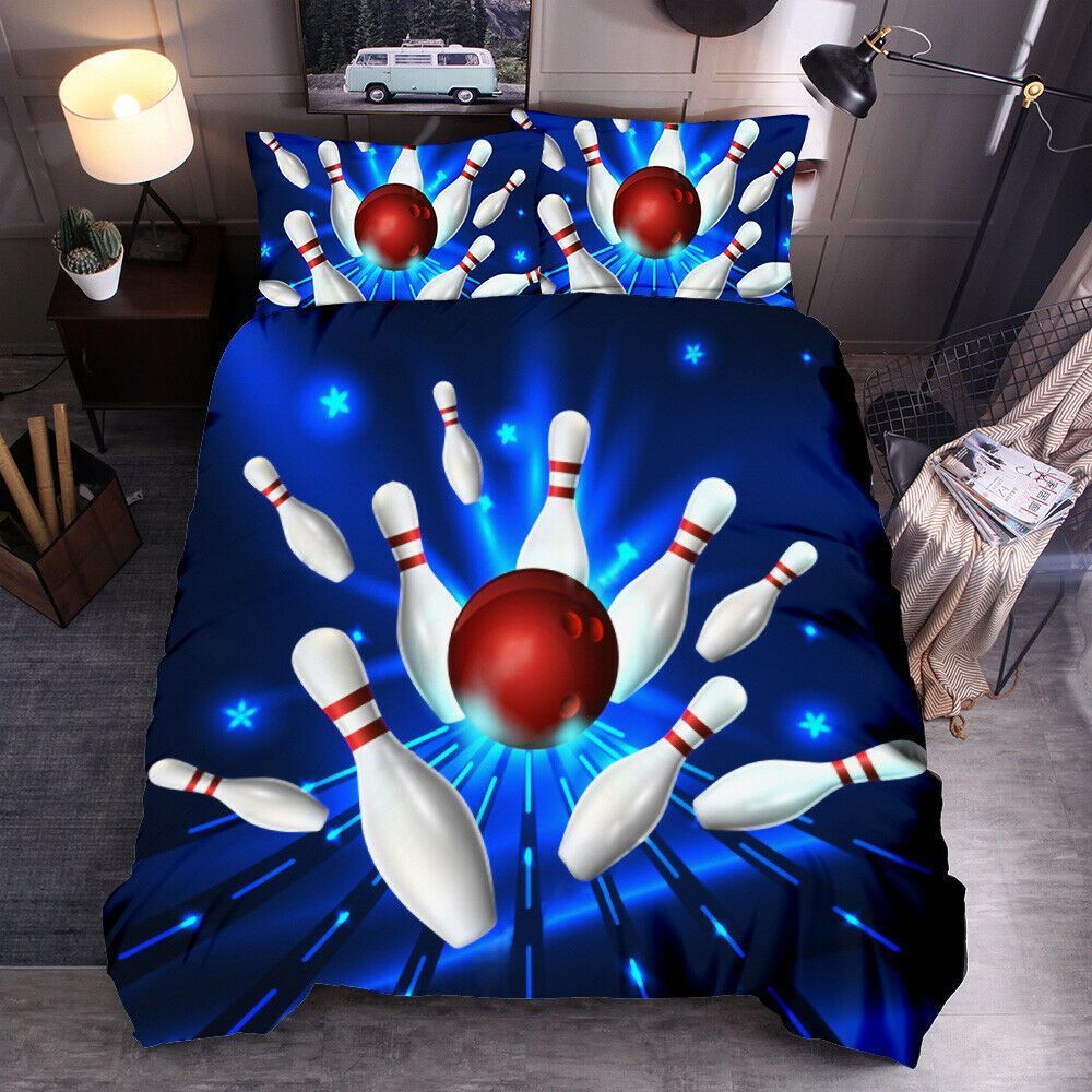 Love Bowling Ten Pins Bedding Set