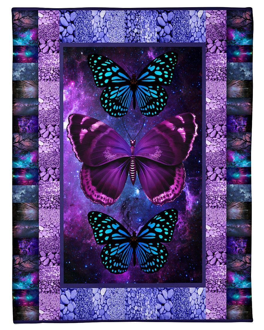 Love Butterfly Sherpa Fleece Blanket