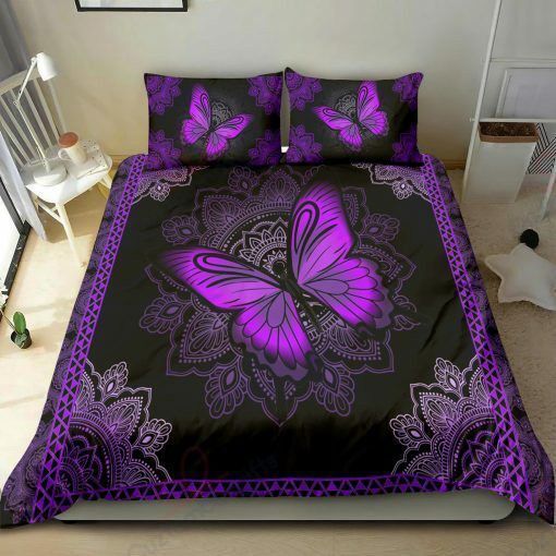 Love Butterfly Violet Bedding Set