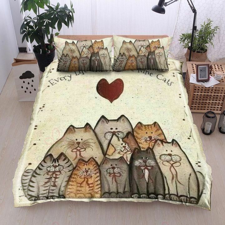 Love Cats Cute Bedding Set