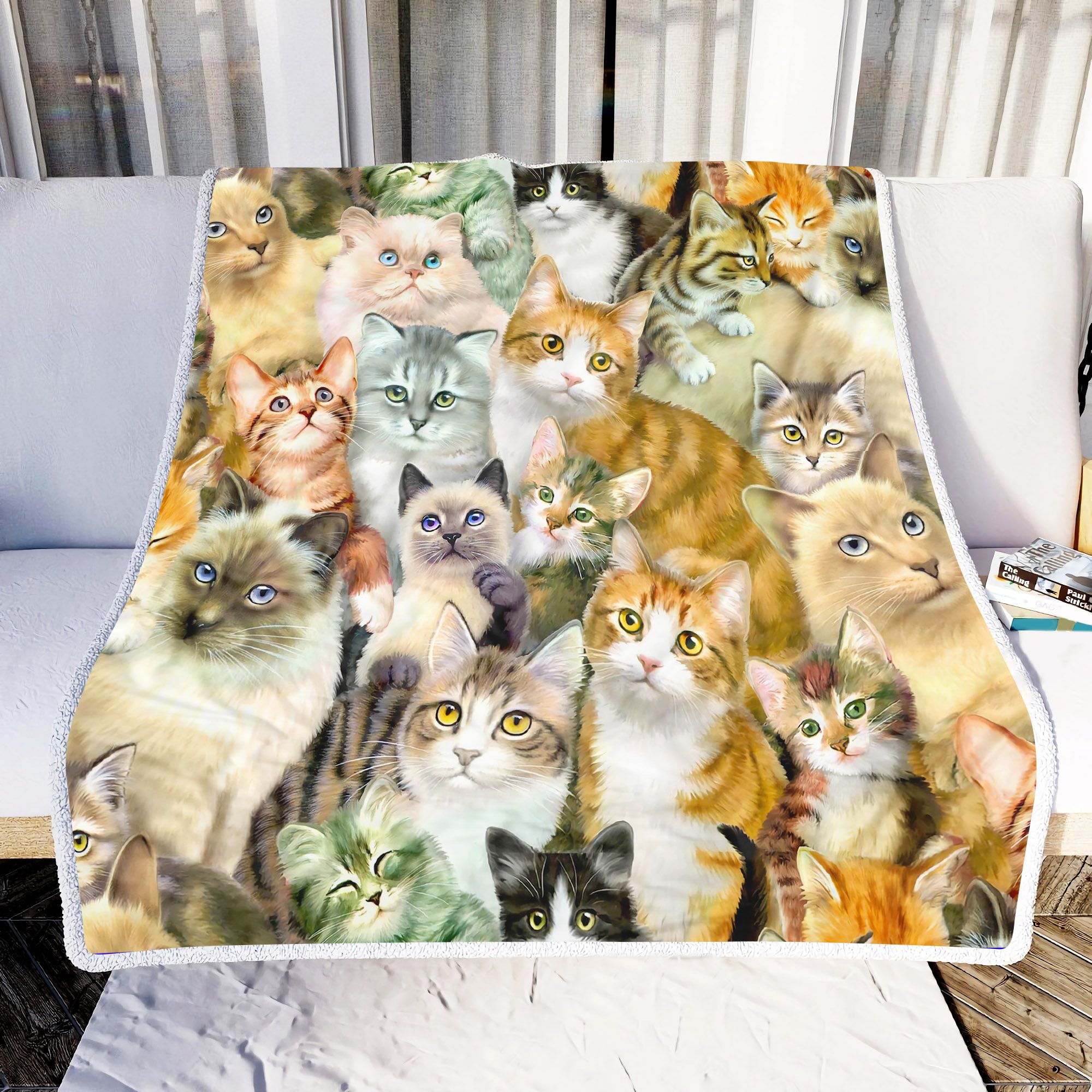 Love Cats Fleece Blanket