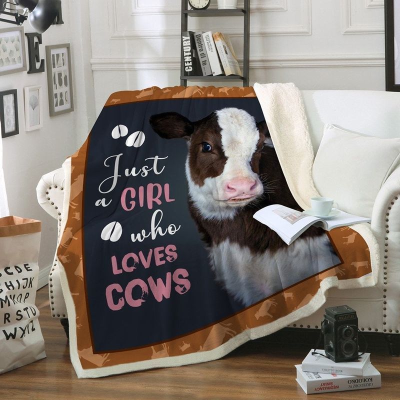 Love Cows Sherpa Fleece Blanket