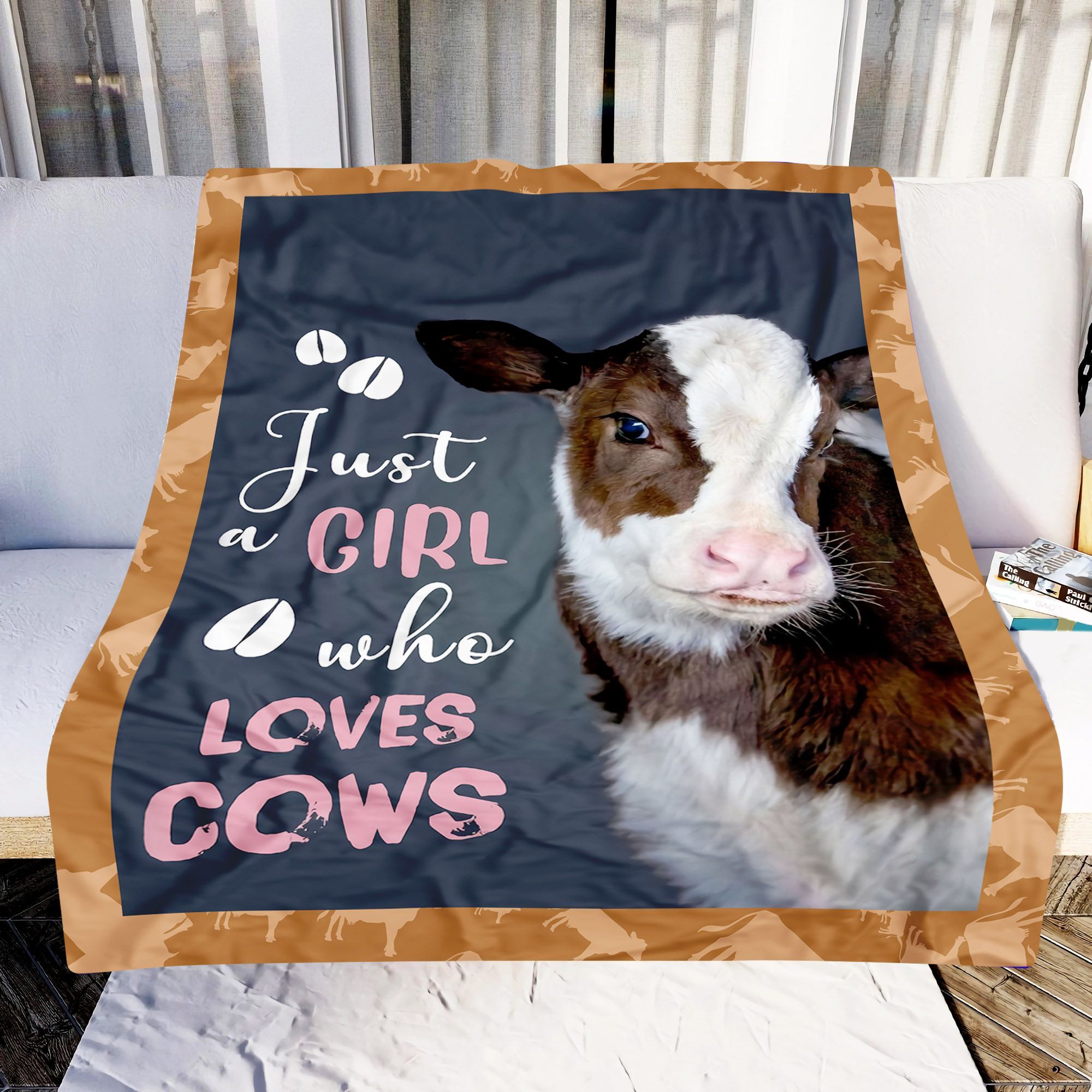 Love Cows Just Girl Who Loves Cows Sherpa Fleece Blanket