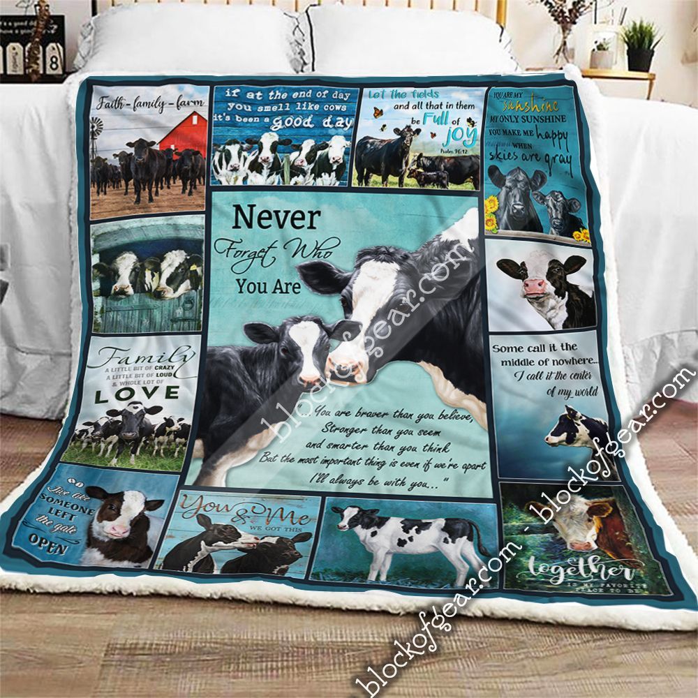 Love Cows Love Sherpa Fleece Blanket