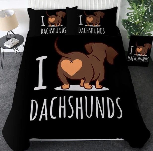 Love Dachshund Bedding Set