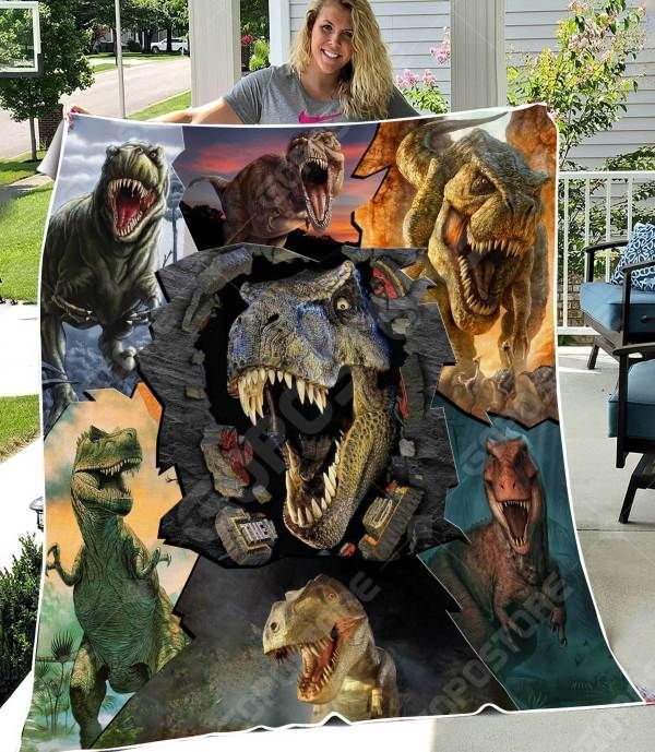 Love Dinosaurs Sherpa Fleece Blanket