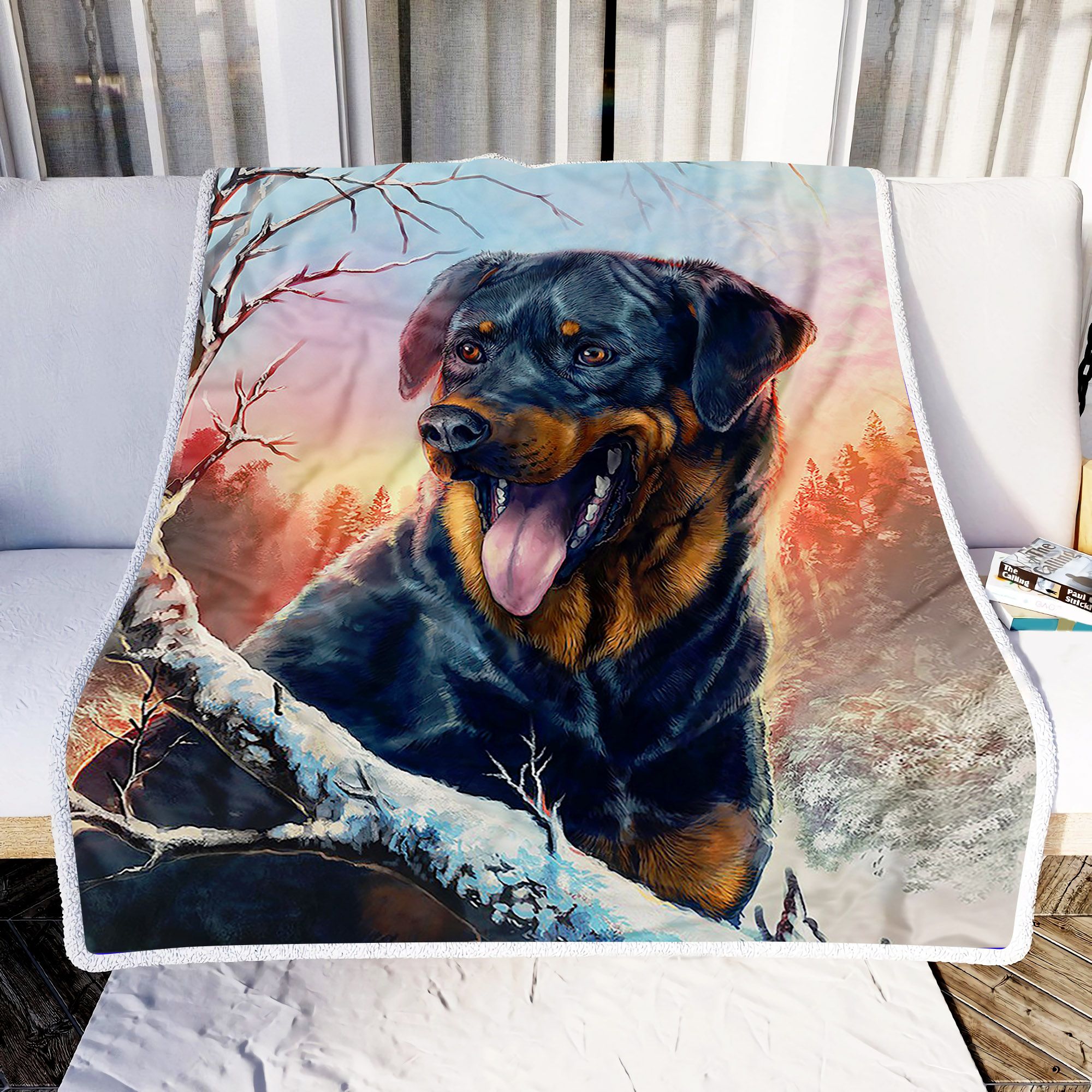 Love Dog Fleece Blanket