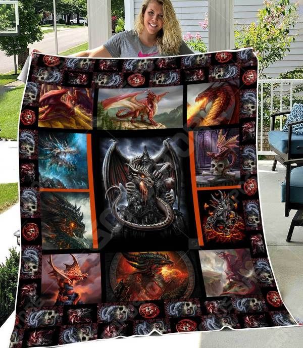 Love Dragon Sherpa Fleece Blanket