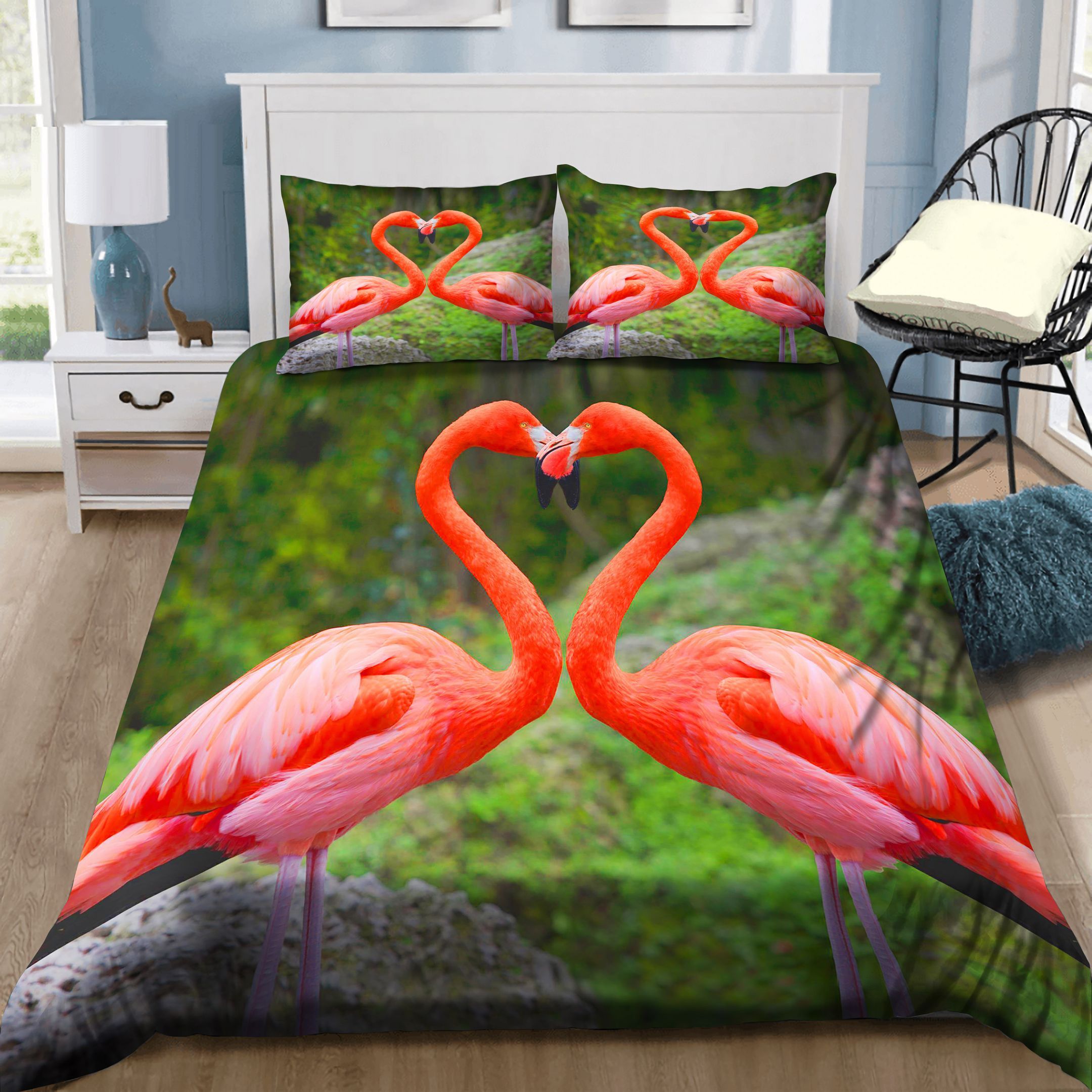 Love Flamingo Bedding Set