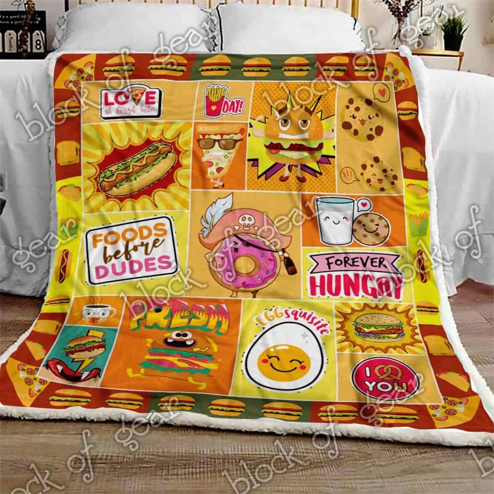 Love Food Fleece Blanket