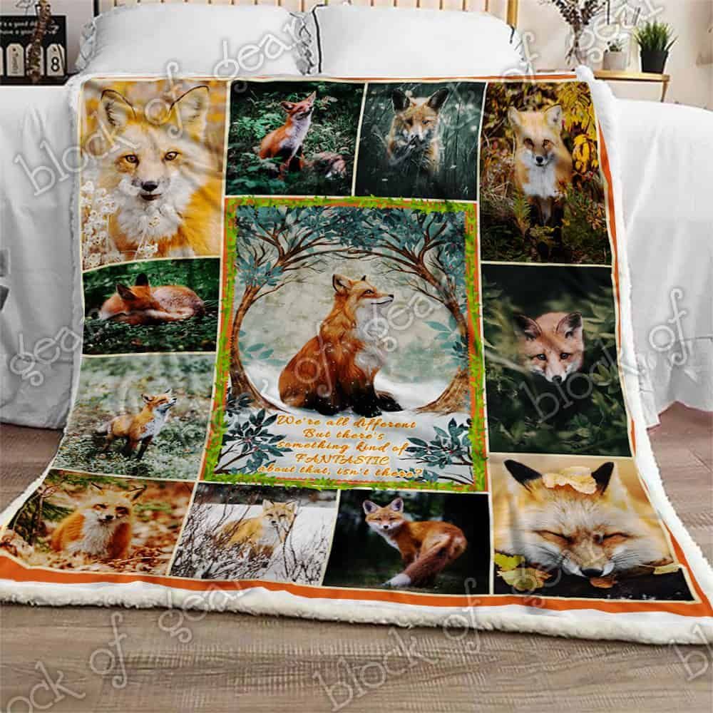 Love Fox Fleece Blanket
