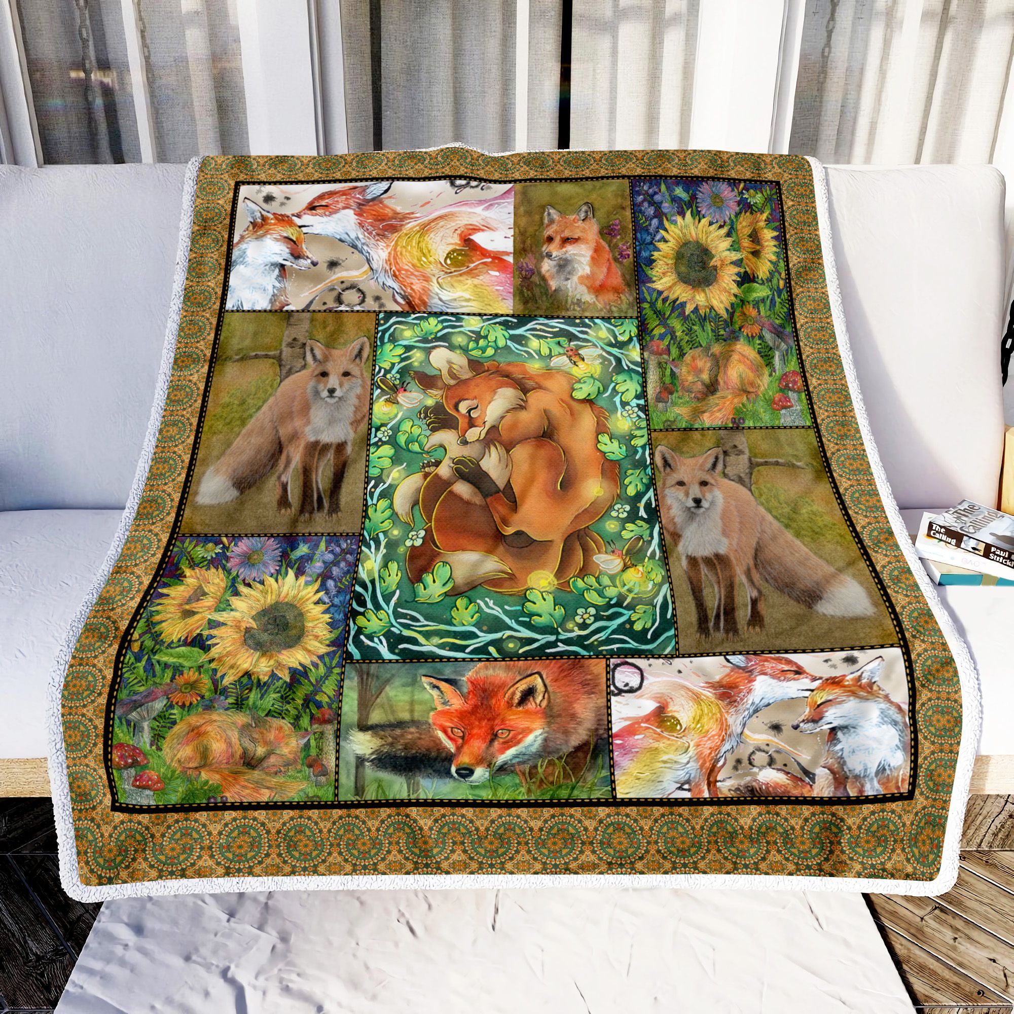 Love Fox Fleece Blanket