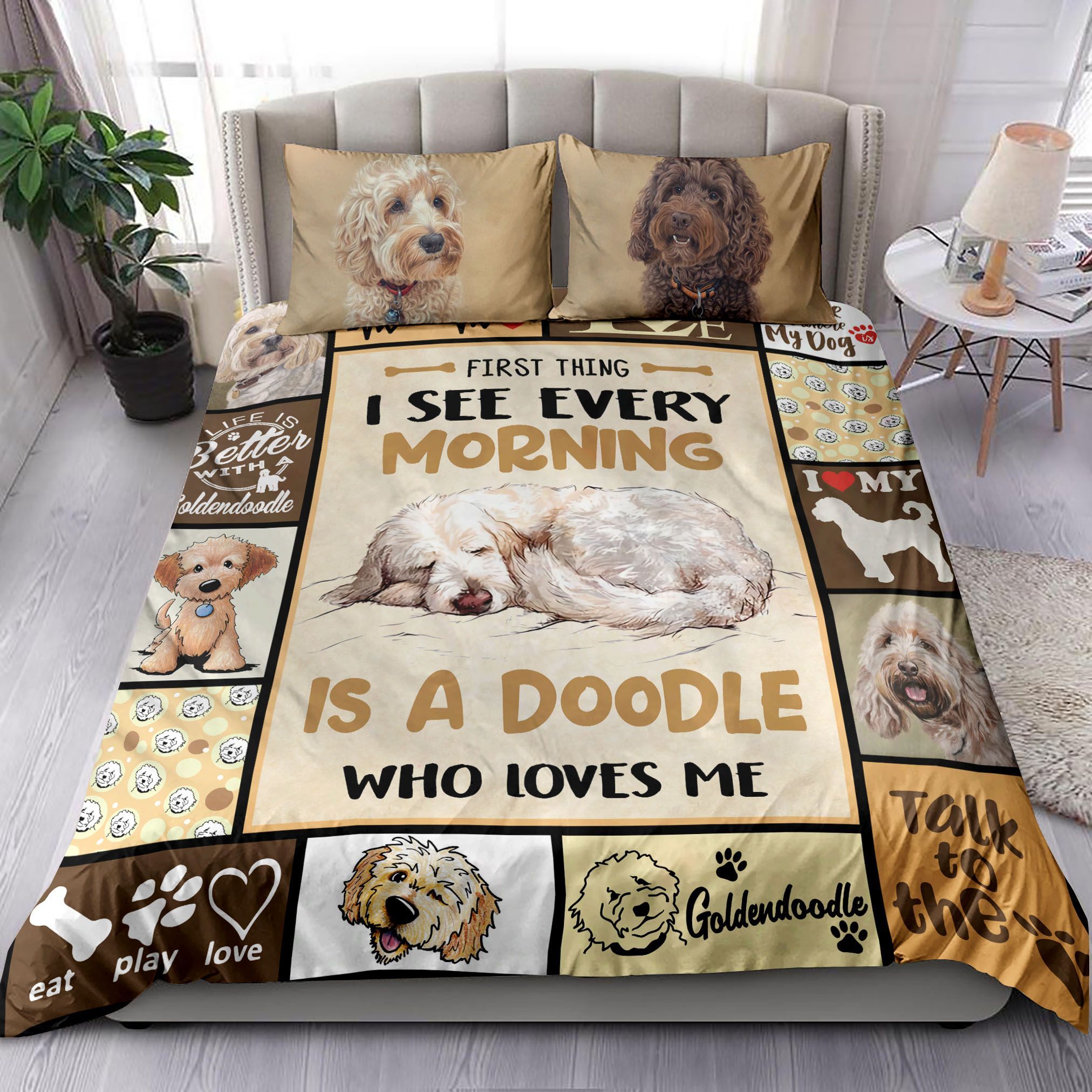 Love Goldendoodle Bedding Set