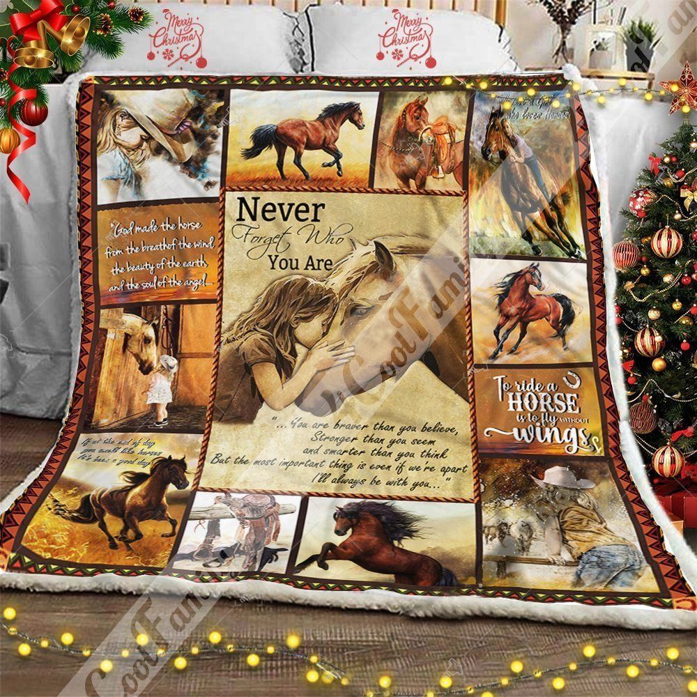 Love Horse Sofa Sherpa Fleece Blanket