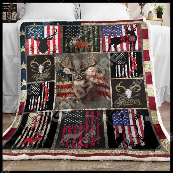 Love Hunting Sherpa Fleece Blanket