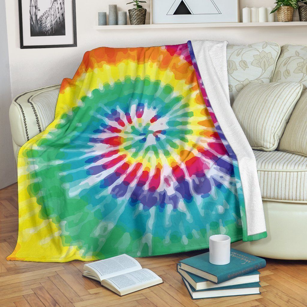 Love Is Love Tie Dye Fleece Blanket