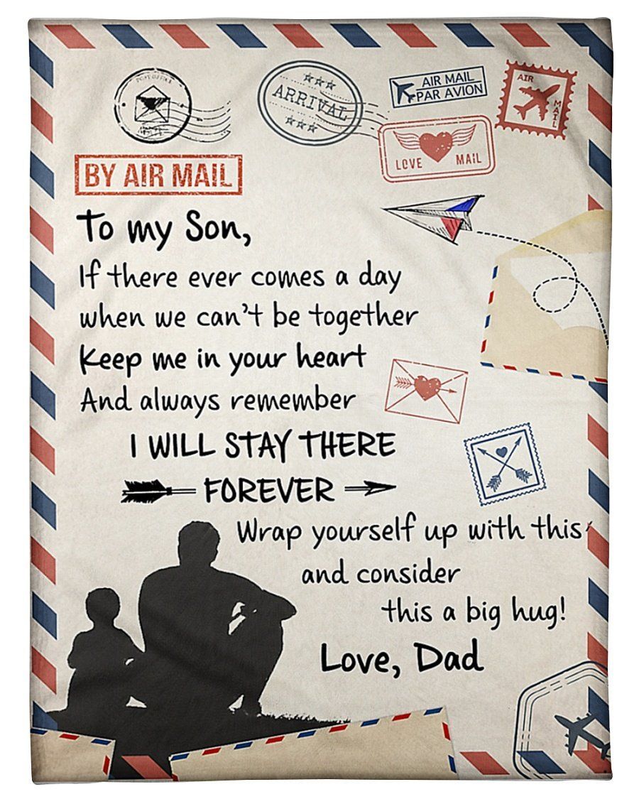 Love Letter Consider This A Big Hug Fleece Blanket To Son Fleece Blanket