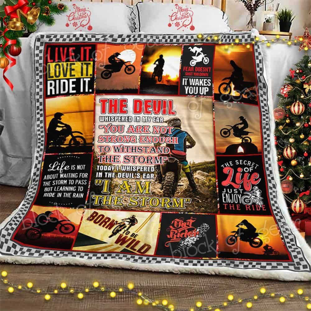 Love Motocross Fleece Blanket