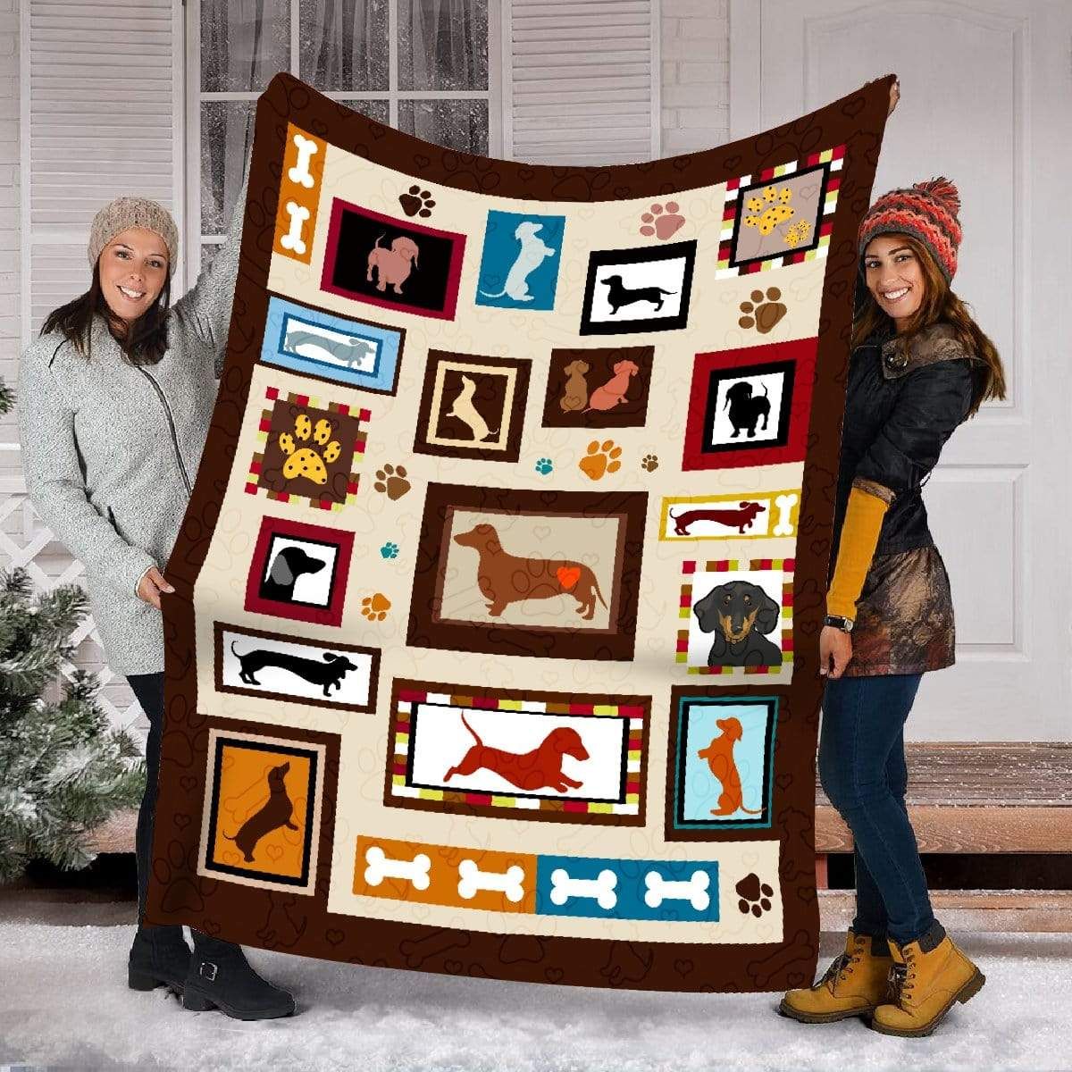 Love My Dachshund Fleece Blanket