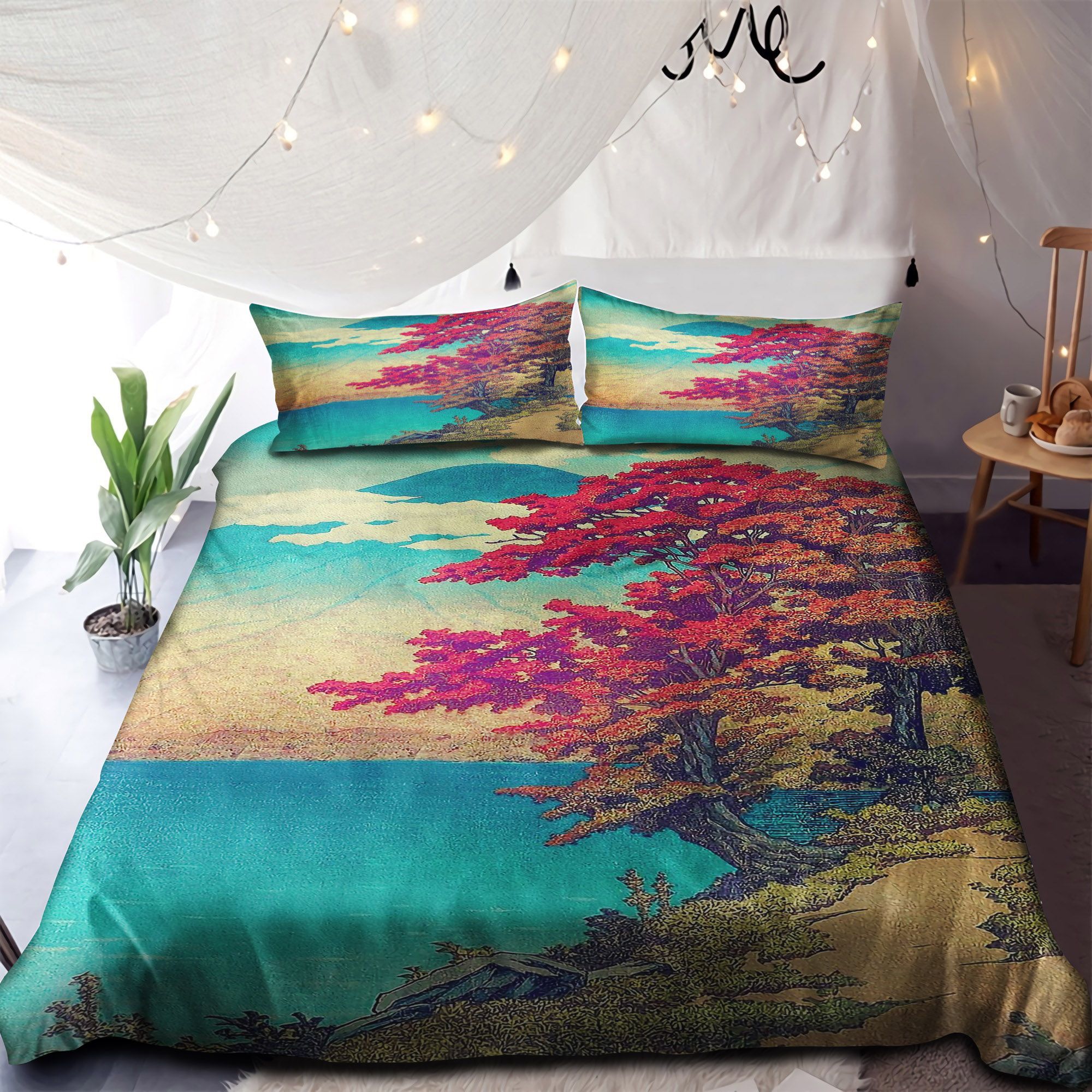 Love Nature Lake Mountain Bedding Set