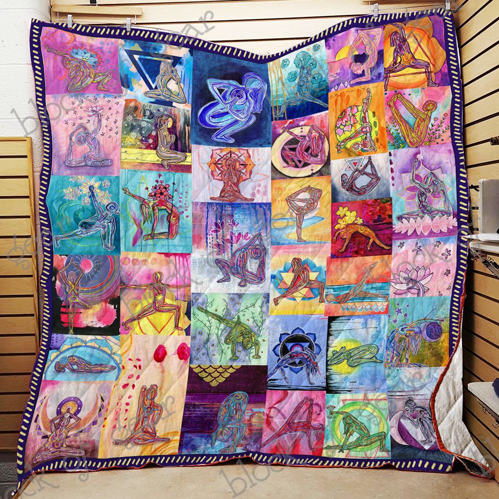 Love Peace And Yoga Quilt Np116 Dhc11121944Dd