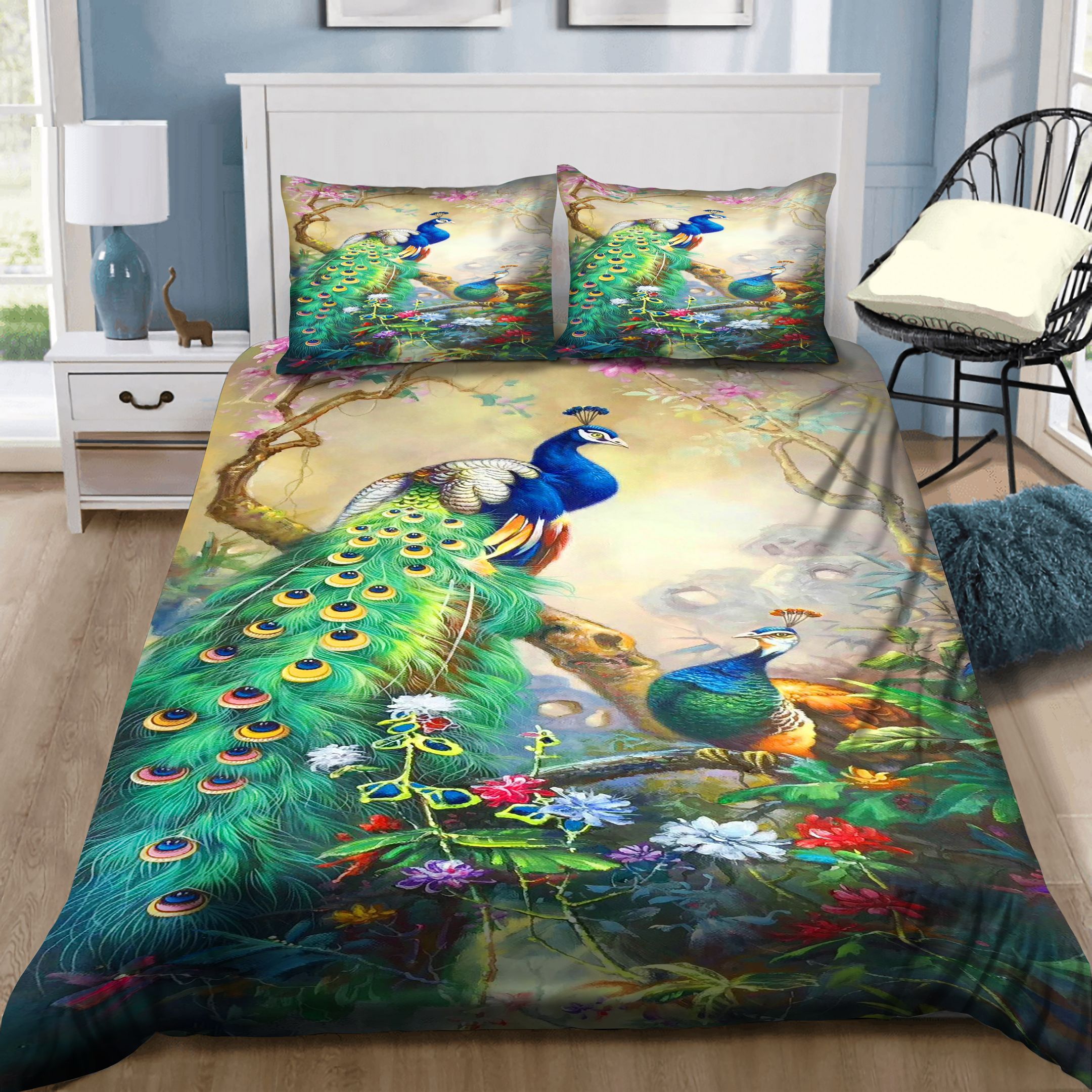 Love Peacock Bedding Set