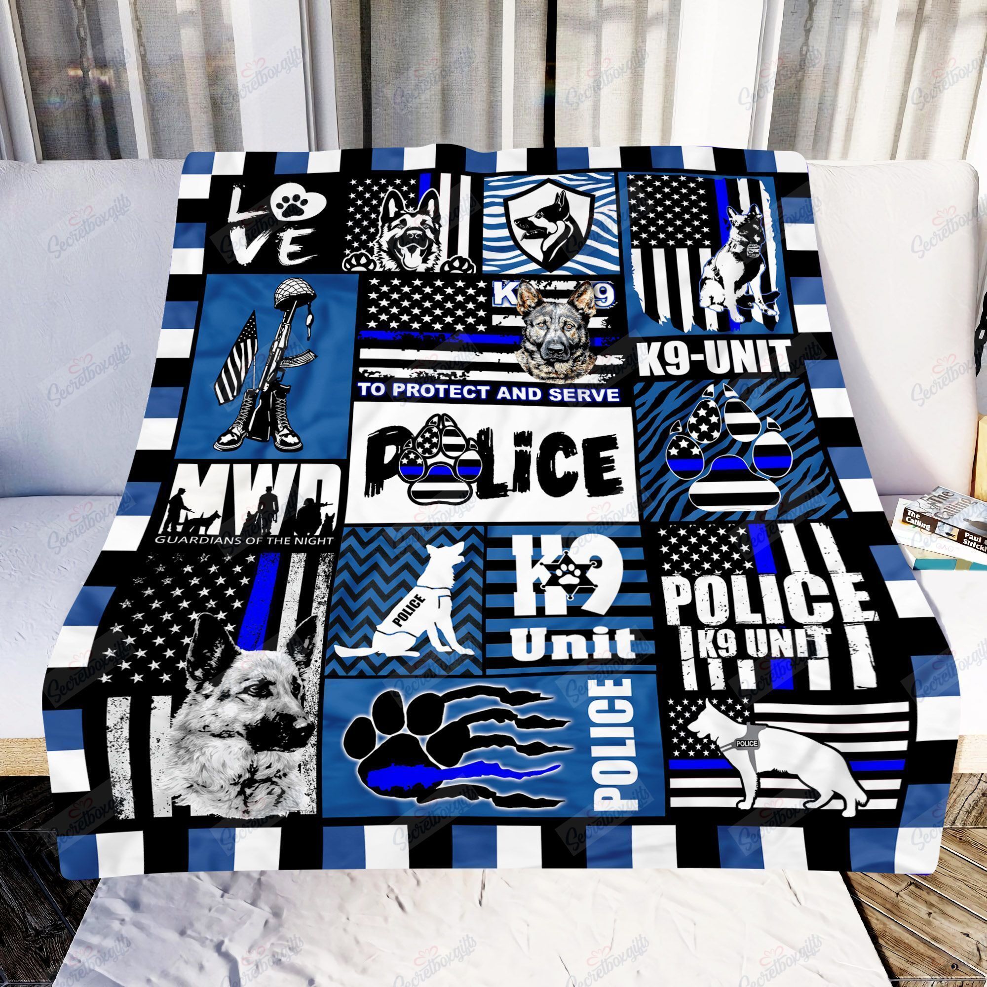 Love Police K9 Unit Fleece Blanket