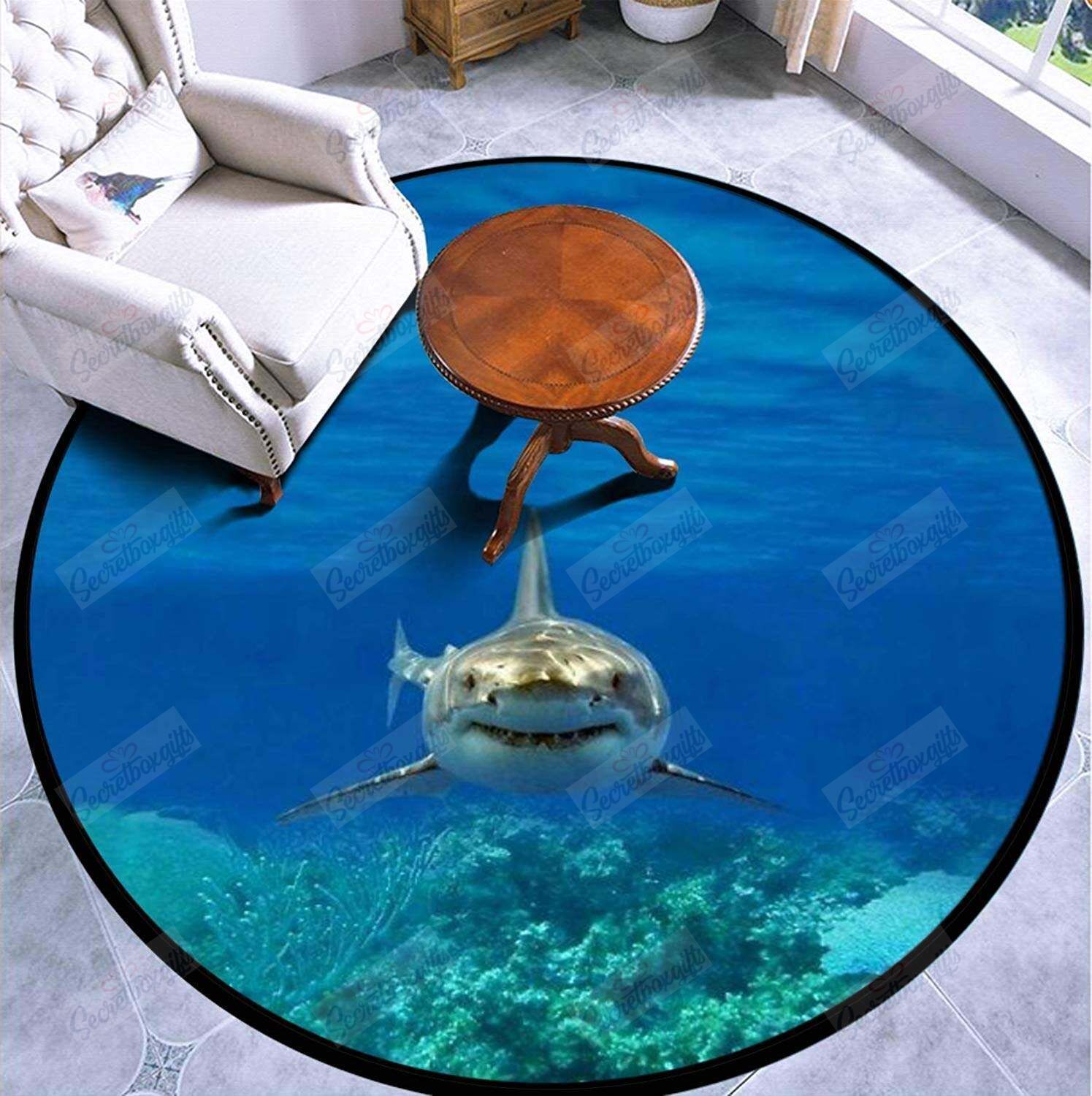 Love Shark Round Carpet