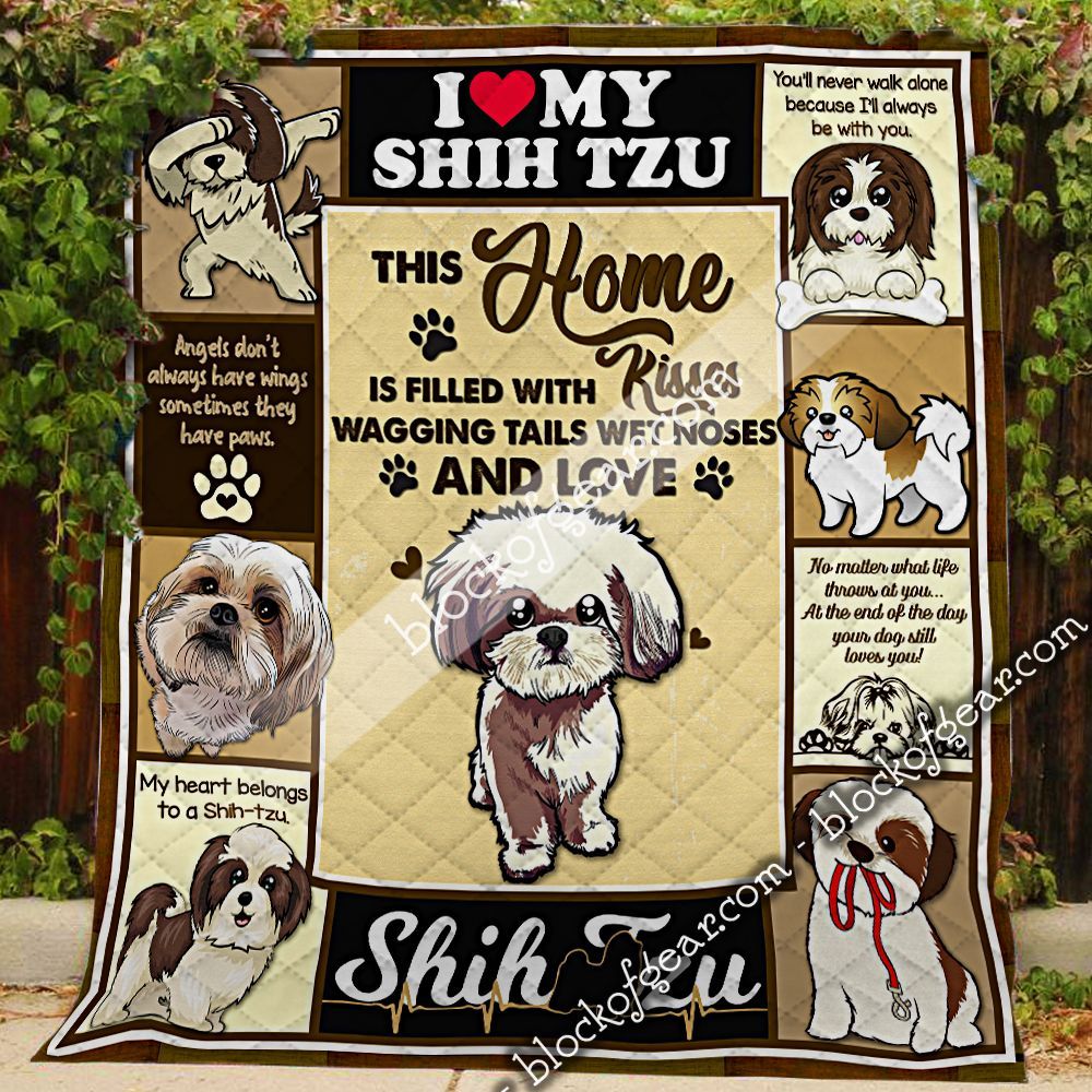 Love Shih Tzu Dog GS-CL-LD3012 Quilt Blanket