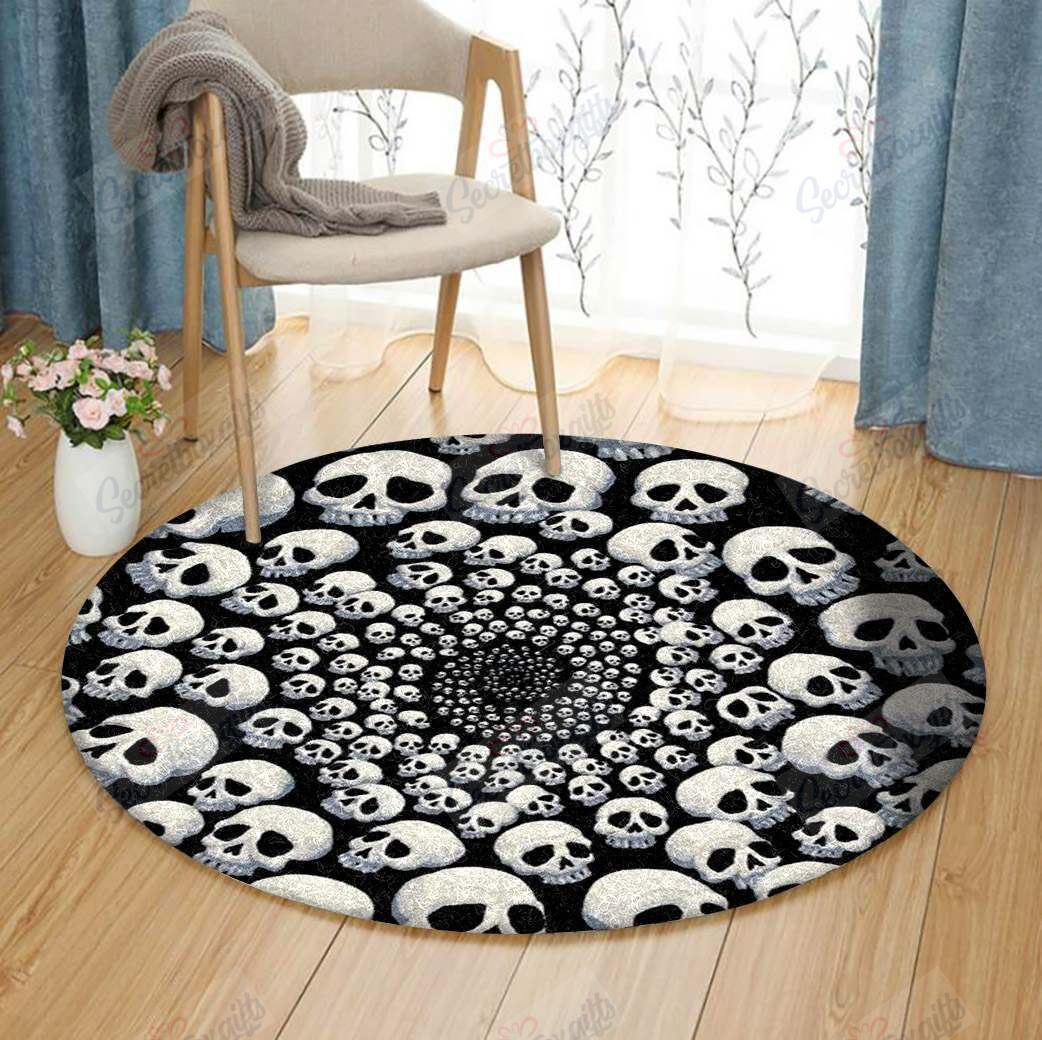Love Skull Round Carpet