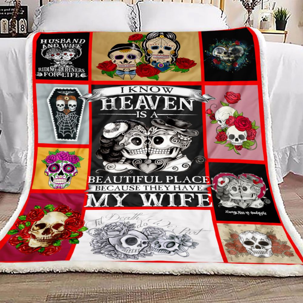 Love Skull Fleece Blanket