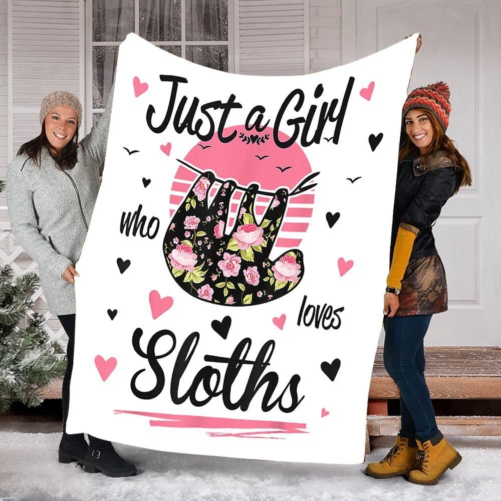 Love Sloth Sherpa Fleece Blanket
