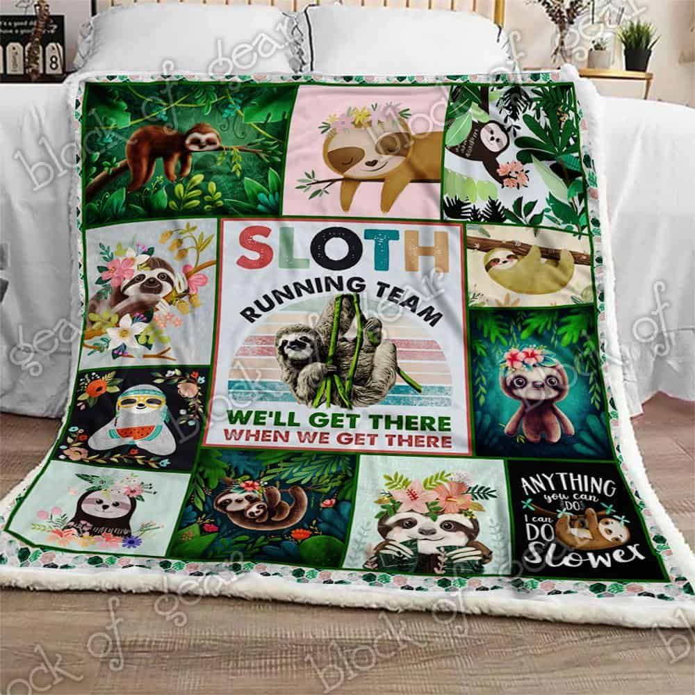 Love Sloth Sherpa Fleece Blanket