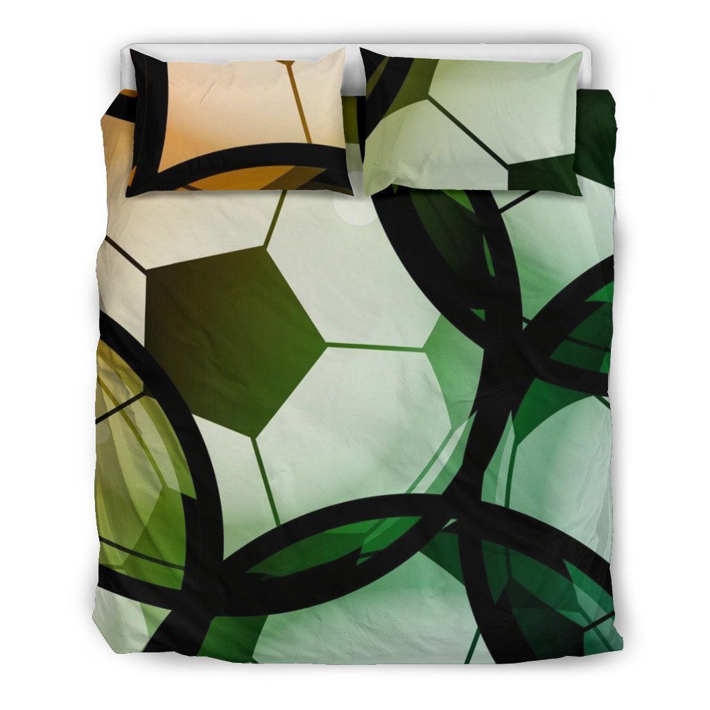 Love Soccer Beige Themed Bedding Set