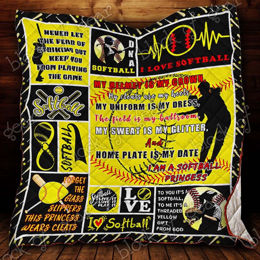 Love Softball Quilt Nh21 Dhc11123709Dd