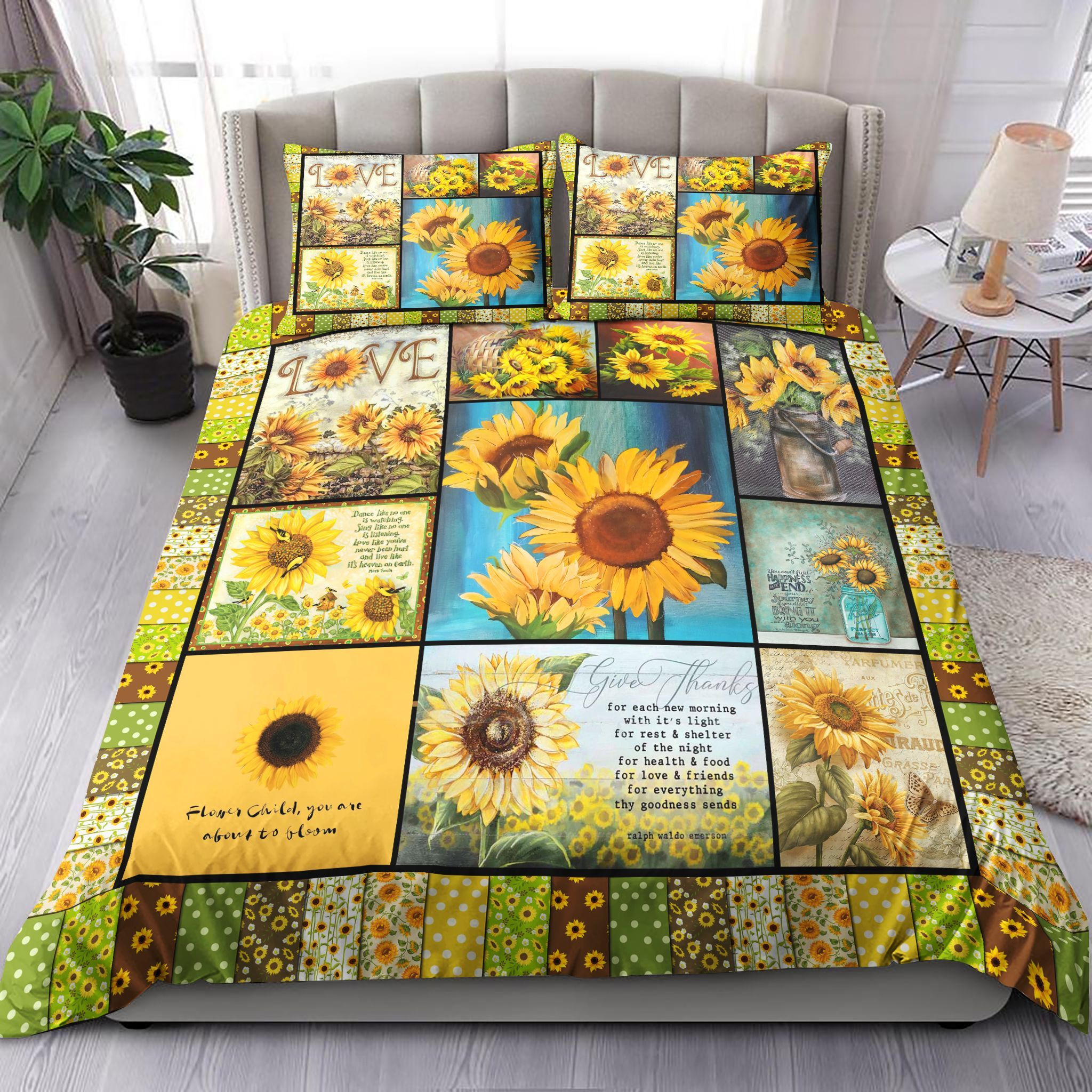 Love Sunflower Bedding Set