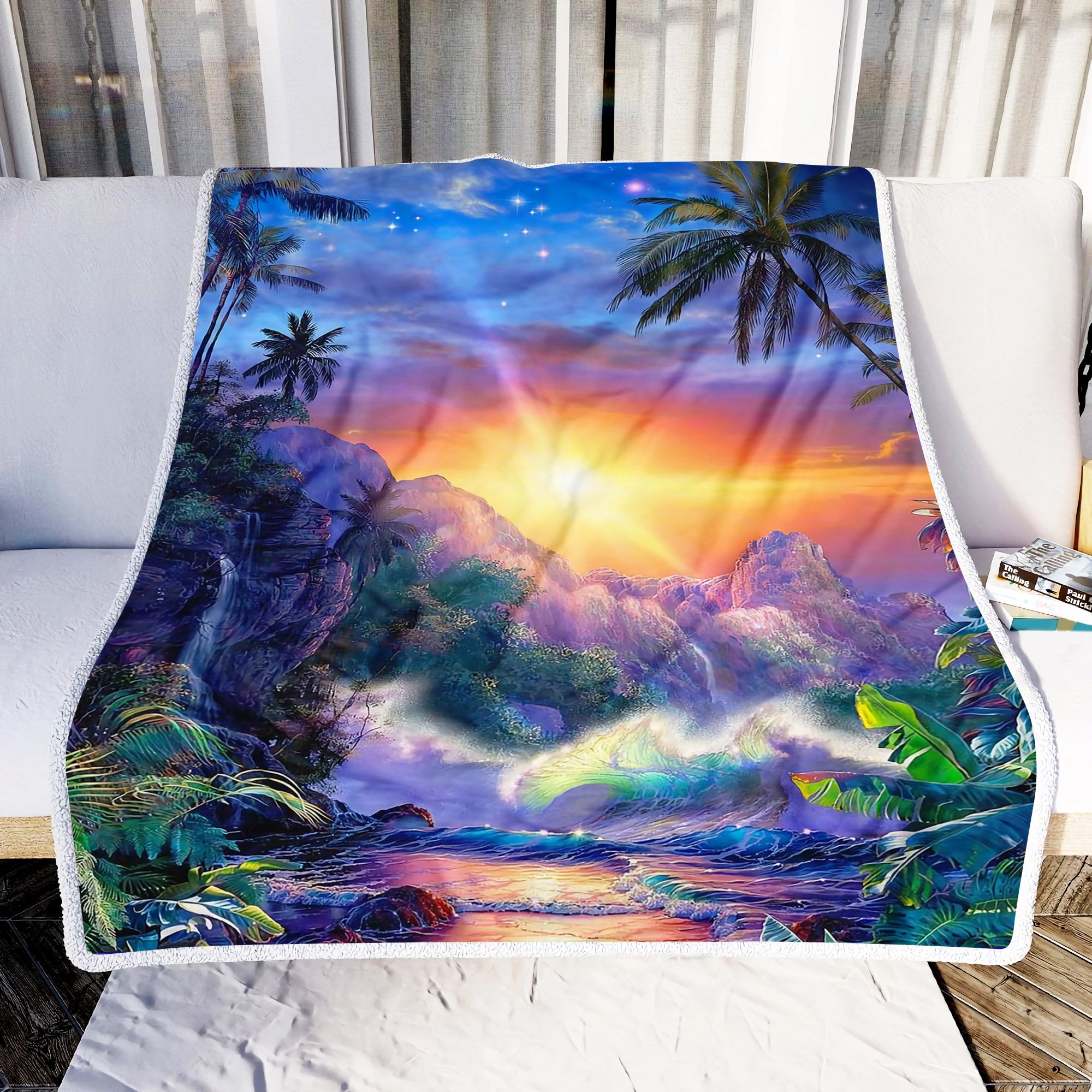 Love Sunrise Fleece Blanket