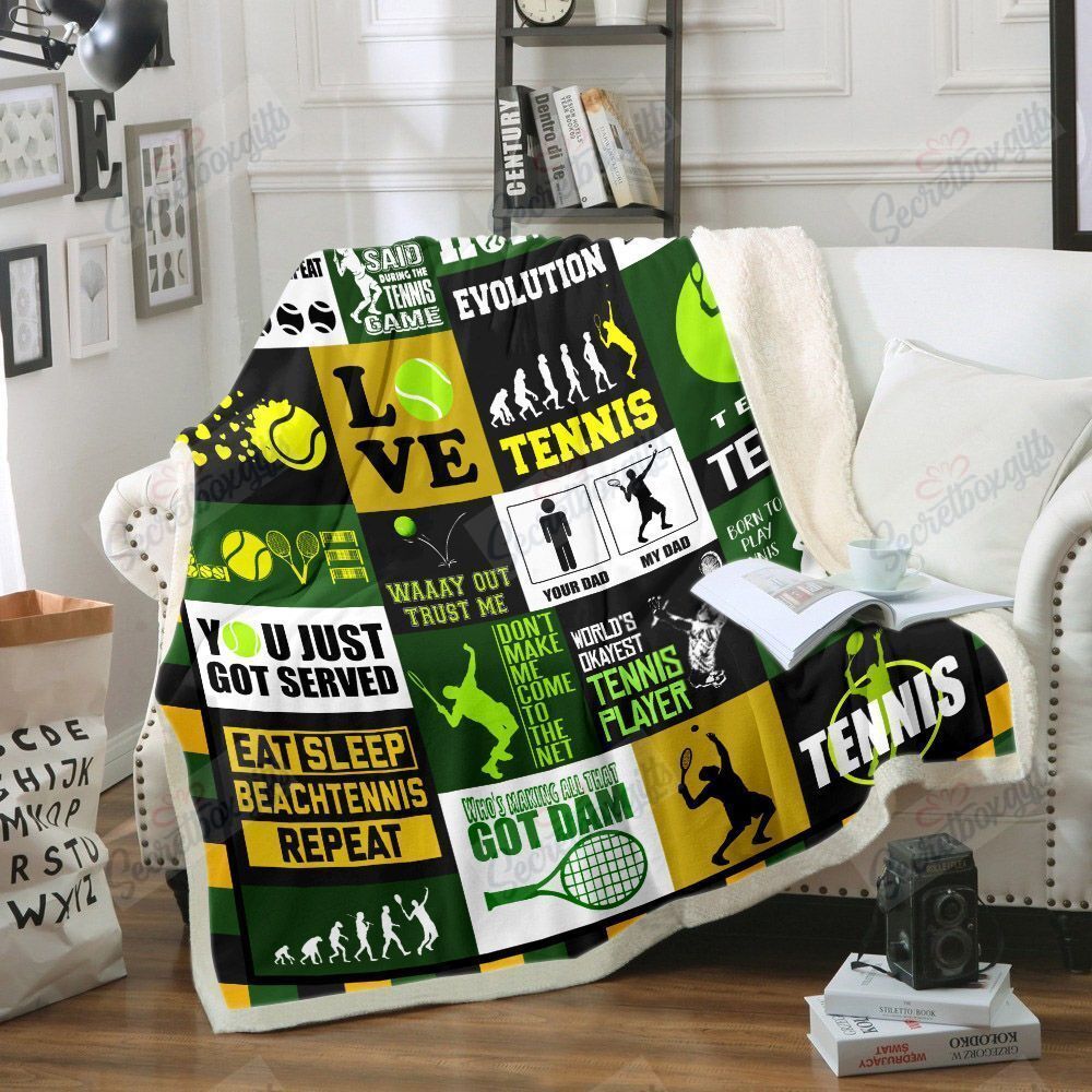Love Tennis 01 Fleece Blanket