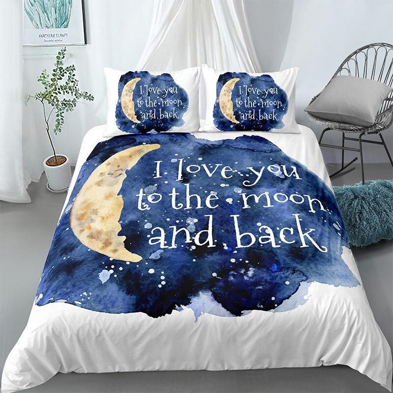 Love To The Moon And Back Bedding Set