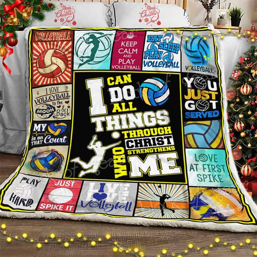 Love Volleyball Fleece Blanket