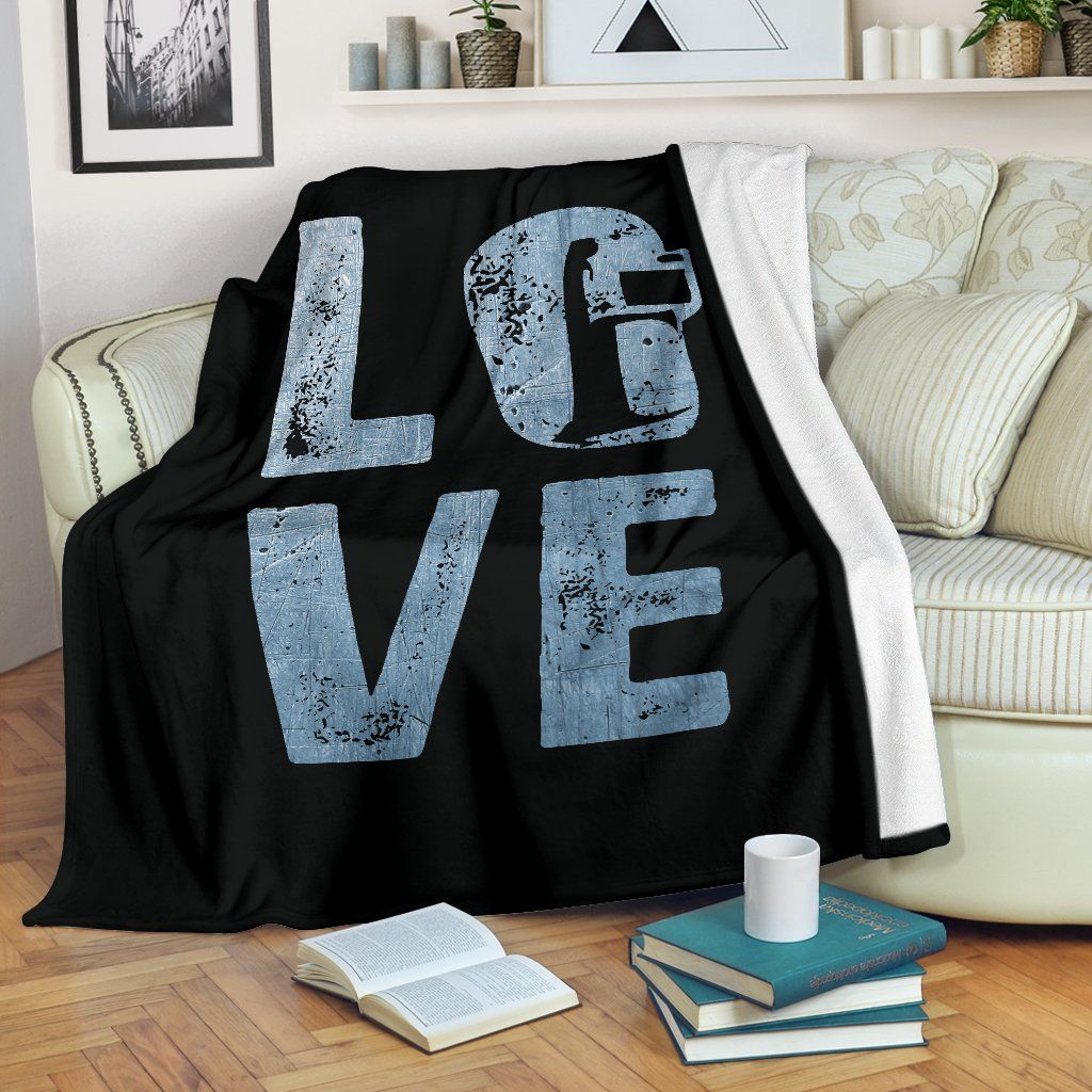 Love Welder Sherpa Fleece Blanket