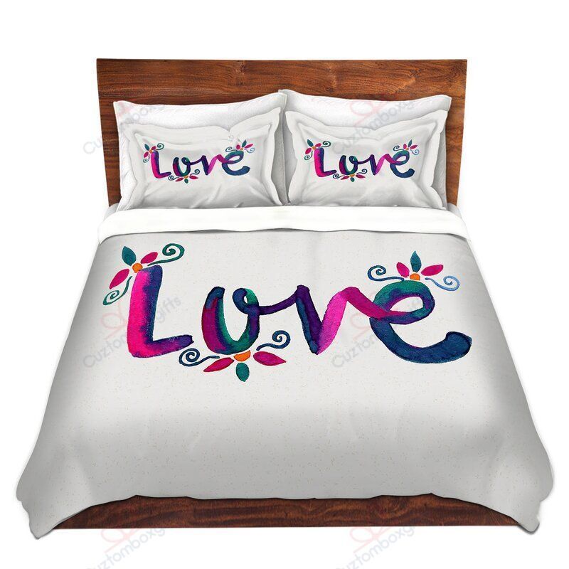 Love Word Bedding Set