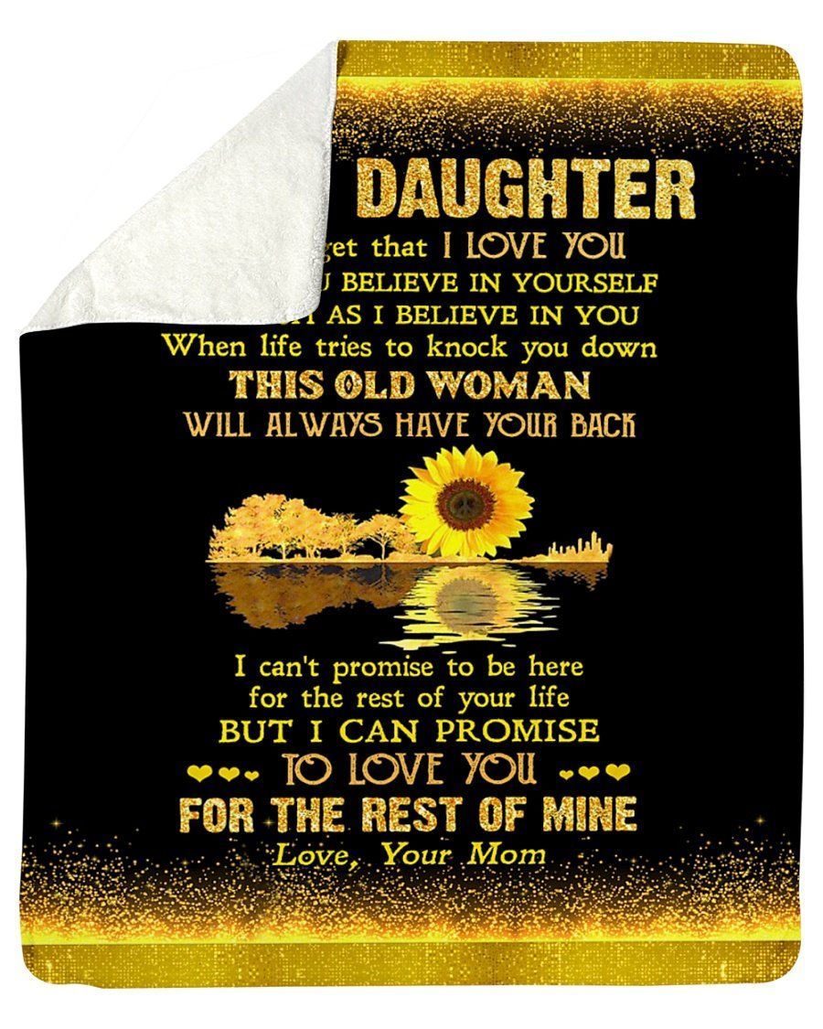 Love You For The Resr Of Mine Sunflower Mama To My Daughter Fleece Blanket Sherpa Blanket