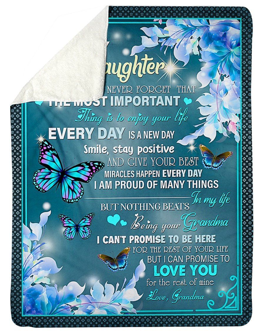 Love You For The Rest Of Mine Grandma To Granddaughter Fleece Blanket Sherpa Blanket